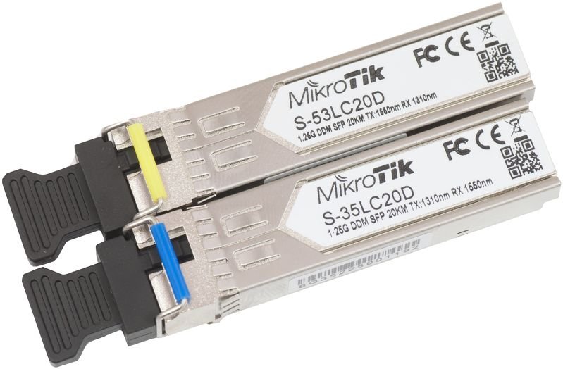 MIKROTIK SFP modul SM WDM  1310/1550nm sada 2ks  (20km)