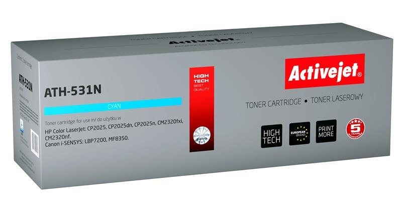 Toner ActiveJet pre HP CC531A (Canon CRG718C) Cyan no.304A ATH-531N 2800str.