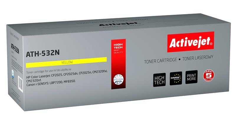 Toner ActiveJet pre HP CC532A (Canon CRG718Y) Yellow no.304A ATH-532N 2800str.
