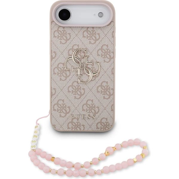 Guess PU 4G Metal Logo Strap kryt iPhone Air ružový