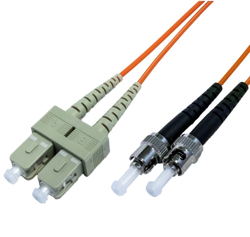 Optický duplex patch kábel 62,5/125, OM1, SC/ST, 2m