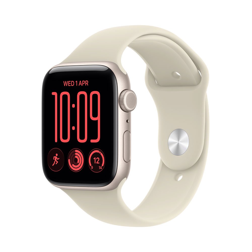 Apple Watch SE 3 GPS 40mm Starlight Aluminium Case with Sand Sport Band - S/M
