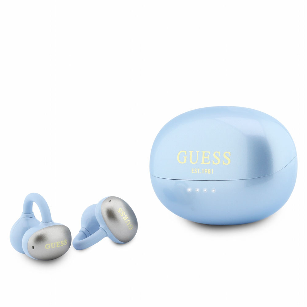 Guess Metallic Finish Classic Logo OWS Bezdrôtové Slúchadlá modrá