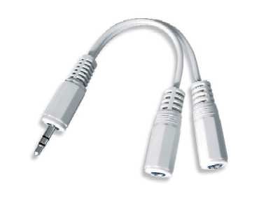 Kábel CABLEXPERT rozdvojka jack 3,5mm na 2x3,5mm M/F, 10cm, audio