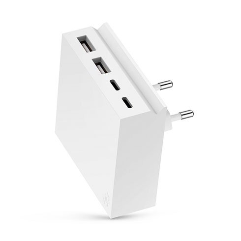 USBePower Hide Mini 27W 4-in-1 wall charger - White