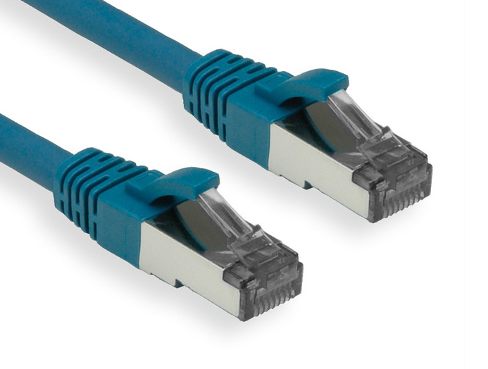 OXnet patch kábel Cat6A, S/FTP (PiMF), LSOH - 2m, modrý