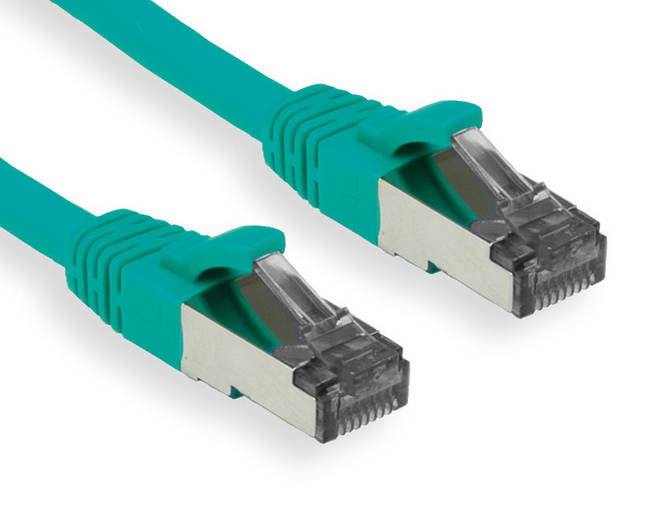 OXnet patch kábel Cat6A, S/FTP (PiMF), LSOH - 0,25m, zelený