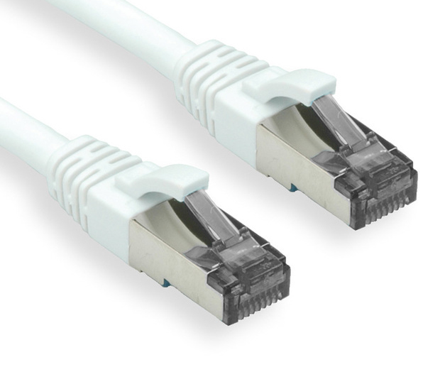 OXnet patch kábel Cat6A, S/FTP (PiMF), LSOH - 0,5m, biely