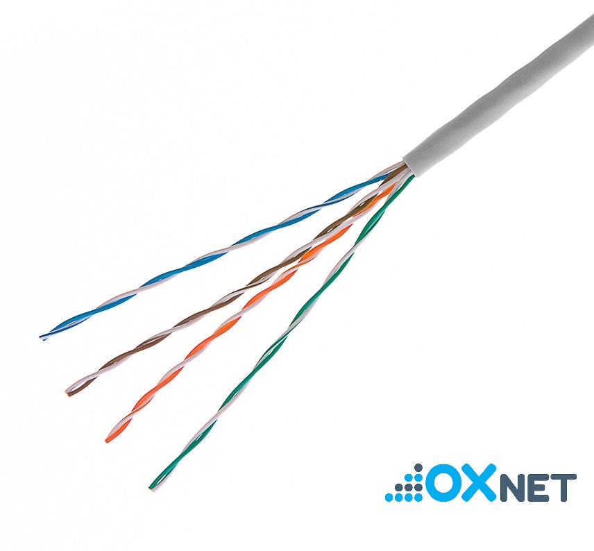 OXnet kábel UTP, Cat5E, lanko, PVC, box 305m - šedá