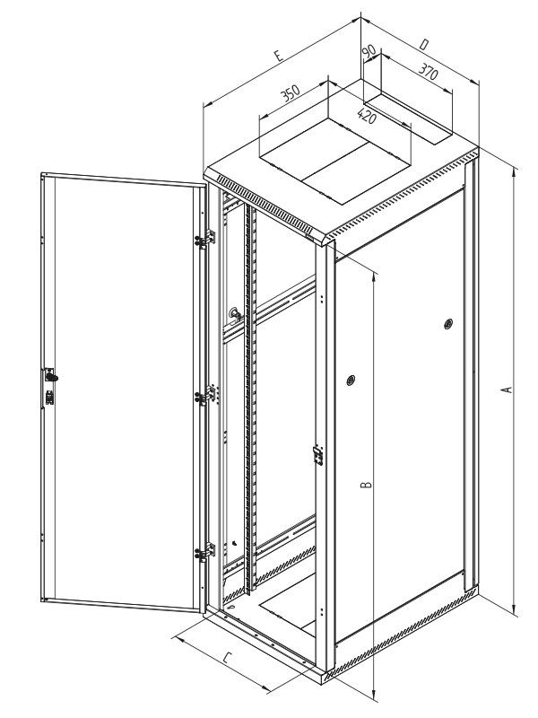 TRITON 19" stojanový rozvádzač RMA 22U 800 x 600 mm