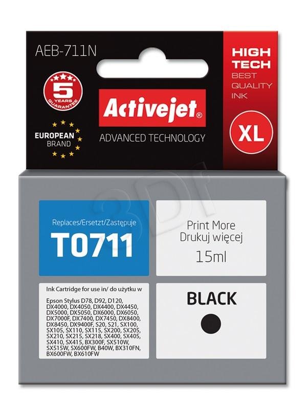 Atrament ActiveJet pre Epson T0711 čierna 10 ml