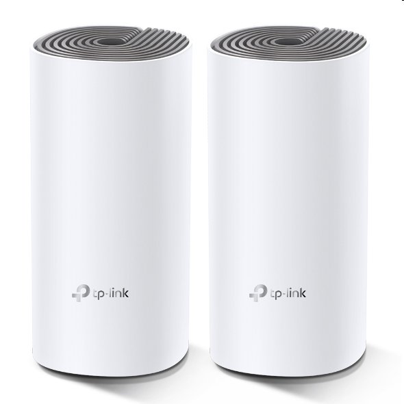 tp-link Deco E4(2-PACK), AC1200 Whole-Home Mesh Wi-Fi System, Qualcomm CPU, 867Mbps at 5GHz+300Mbps at 2.4GHz, 2 10/100Mbps Port