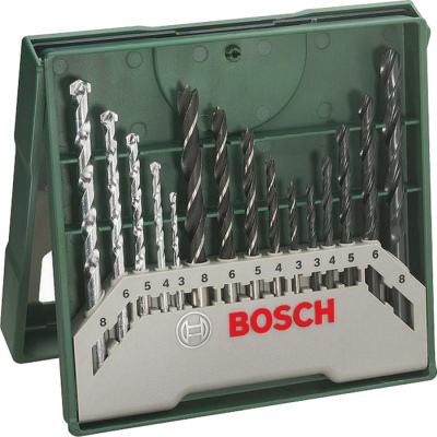 BOSCH 15-dielny Mini-X-Line-Set vrtákov