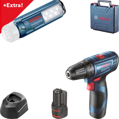 BOSCH Set GSR 120-LI, kufor + GLI 12V-300