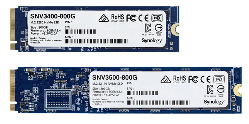 Synology™   SNV3400-800G   NVMe SSD 800GB. M.2 (3100MB/s, 100MB/s)