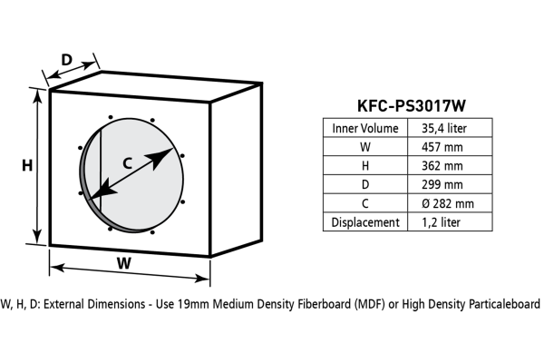 KENWOOD KFC-PS3017W 